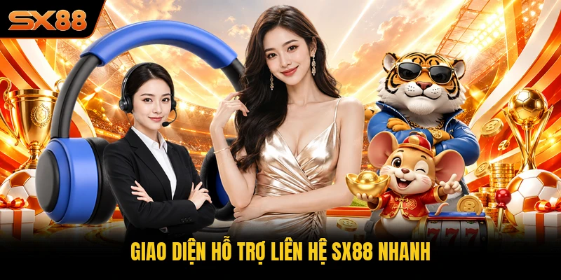 Giao diện hỗ trợ liên hệ SX88 nhanh