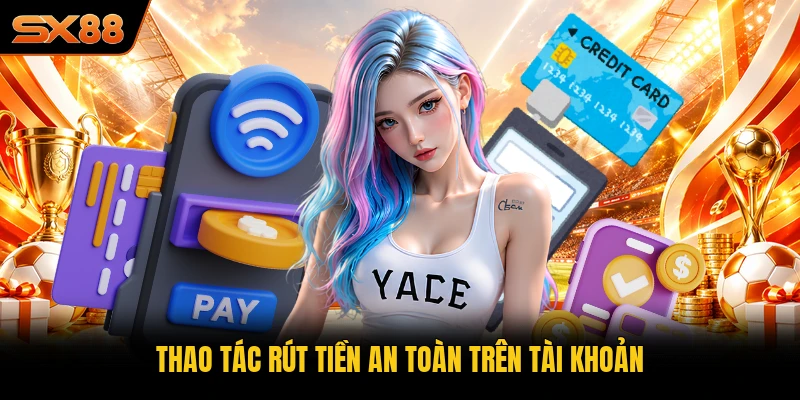 Thao tác rút tiền an toàn trên tài khoản